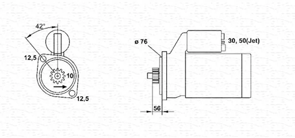 Démarreur MAGNETI MARELLI 943253108010