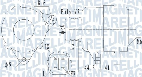 Alternateur MAGNETI MARELLI 063731981010