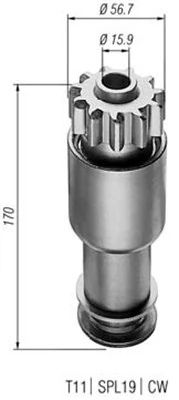Pignon, démarreur MAGNETI MARELLI 940113020159