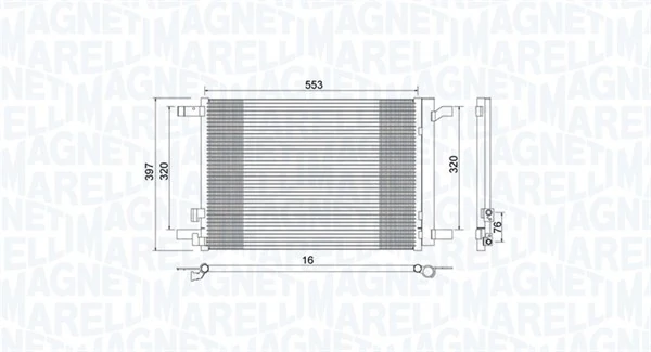 Condenseur, climatisation Magneti Marelli