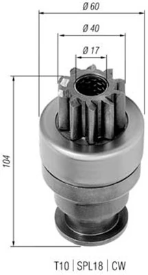 Pignon, démarreur MAGNETI MARELLI 940113020314