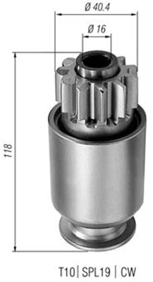 Pignon, démarreur MAGNETI MARELLI 940113020408