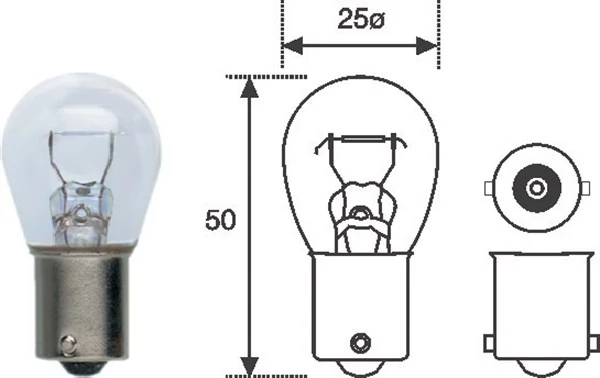 MAGNETI MARELLI 008506100000 — Лампа розжарювання P21W 12V 21W BA15s (вир-во Magneti Marelli)