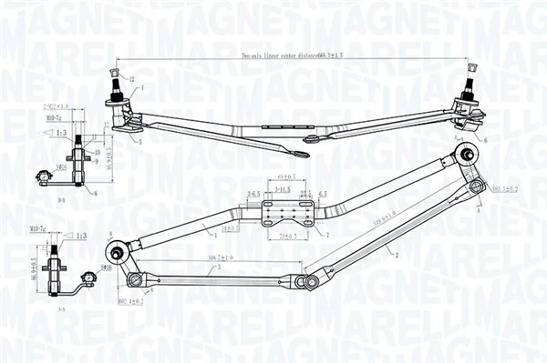 Тяги склоочисника MAGNETI MARELLI (085570170010)