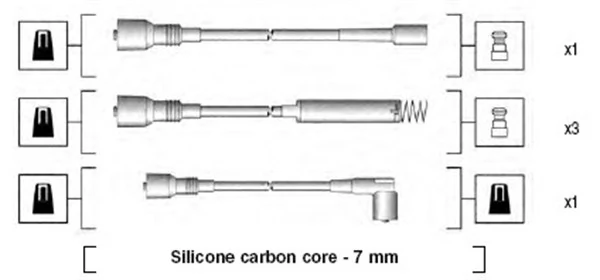 MAGNETI MARELLI 941125280680 — Комплект дротів запалювання (вир-во Magneti Marelli кор.код. MSK680)
