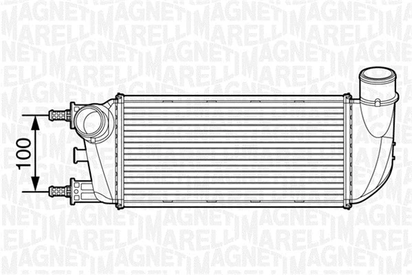 Intercooler, échangeur MAGNETI MARELLI 351319201490