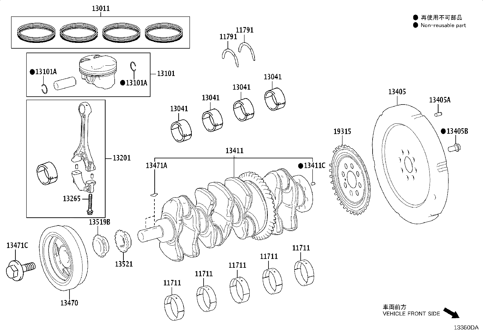 Exploded illustration 13360DA