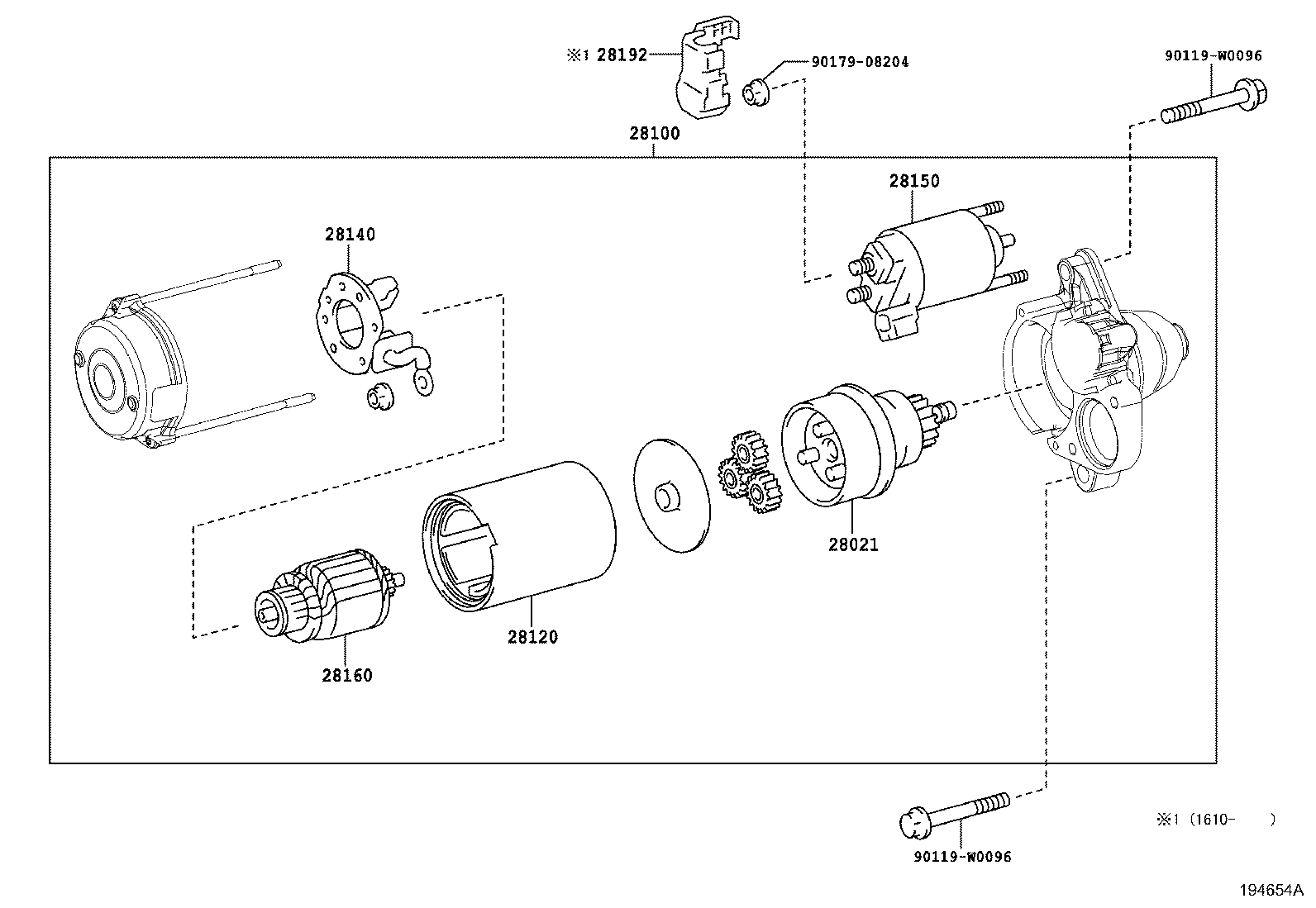 Exploded illustration 194654A