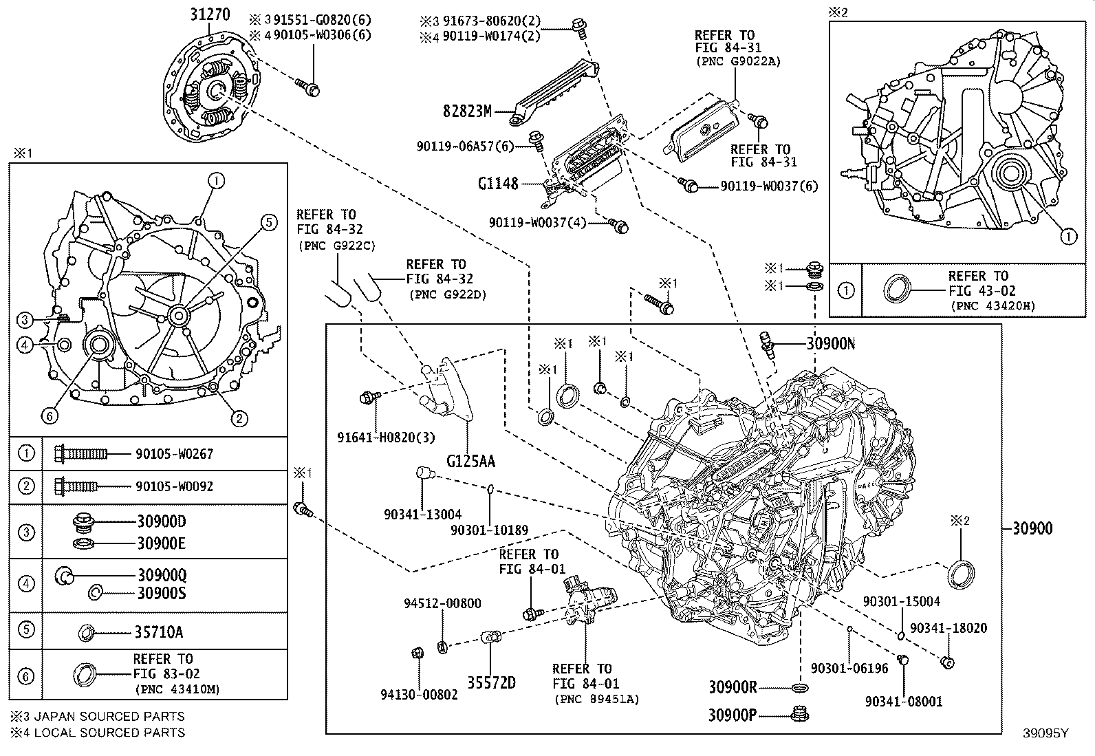 Exploded illustration 39095Y