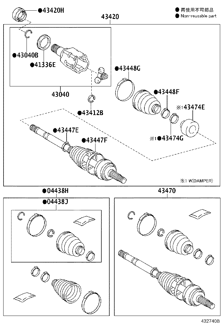 Exploded illustration 432740B