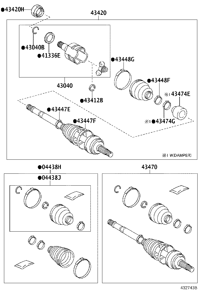 Exploded illustration 432743B
