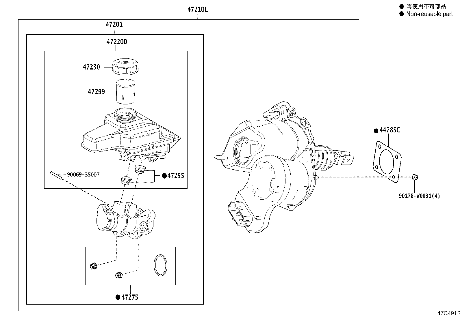 Exploded illustration 47C491B