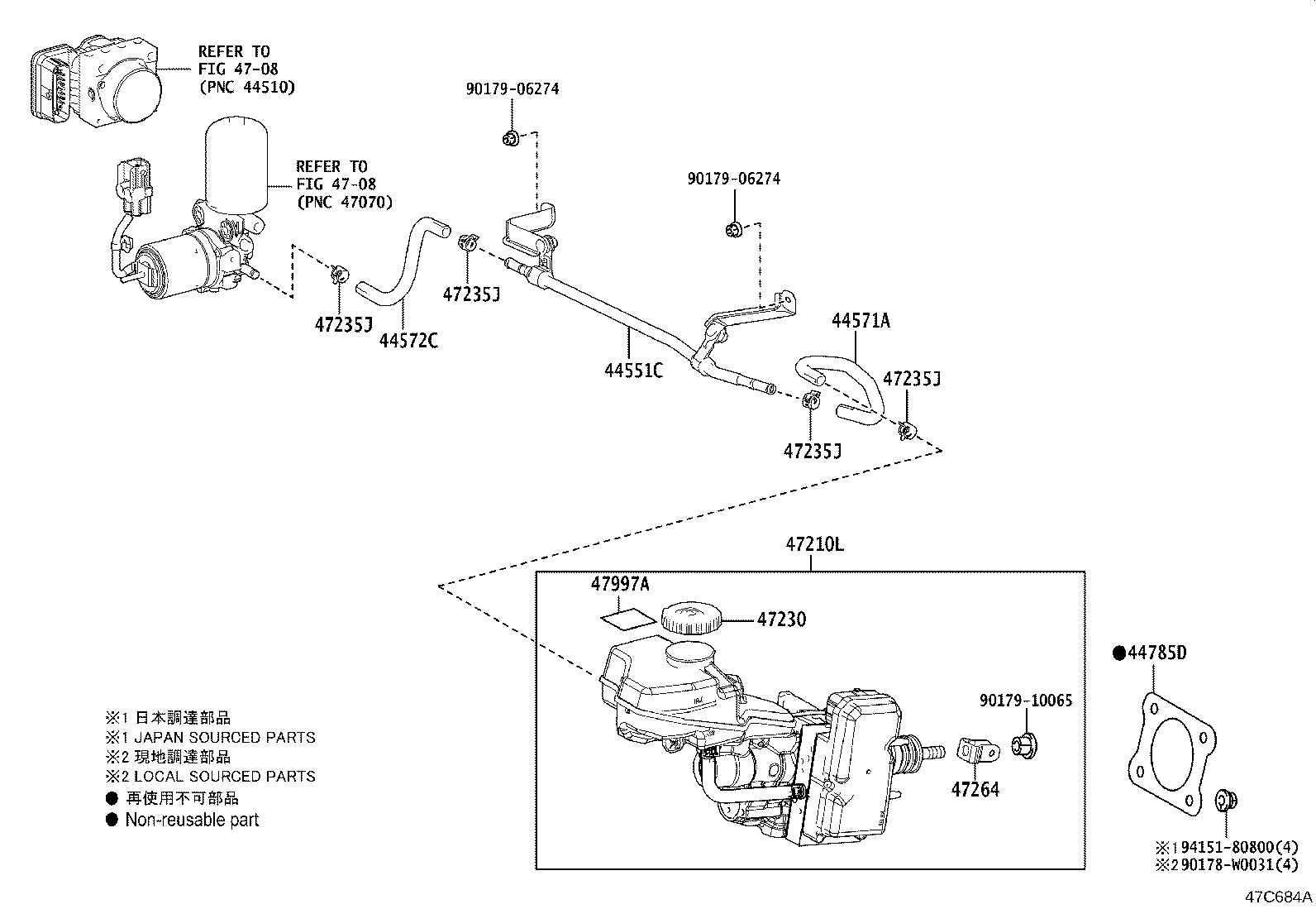 Exploded illustration 47C684A