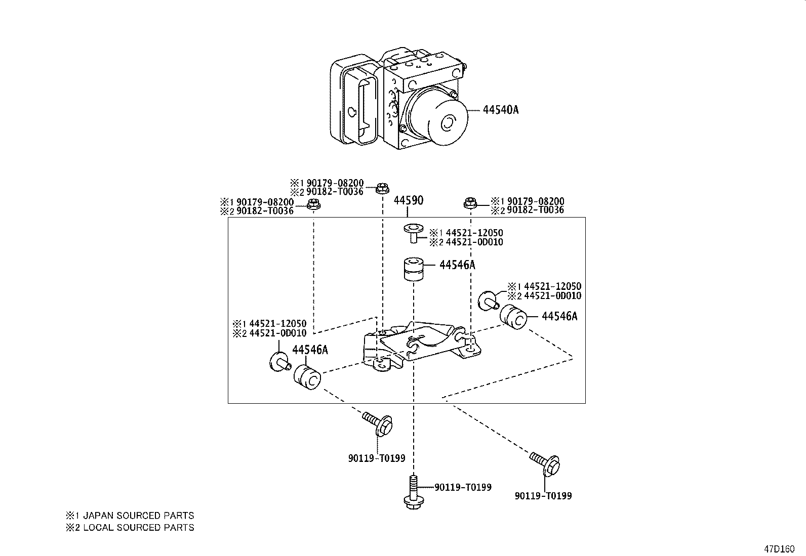 Exploded illustration 47D160
