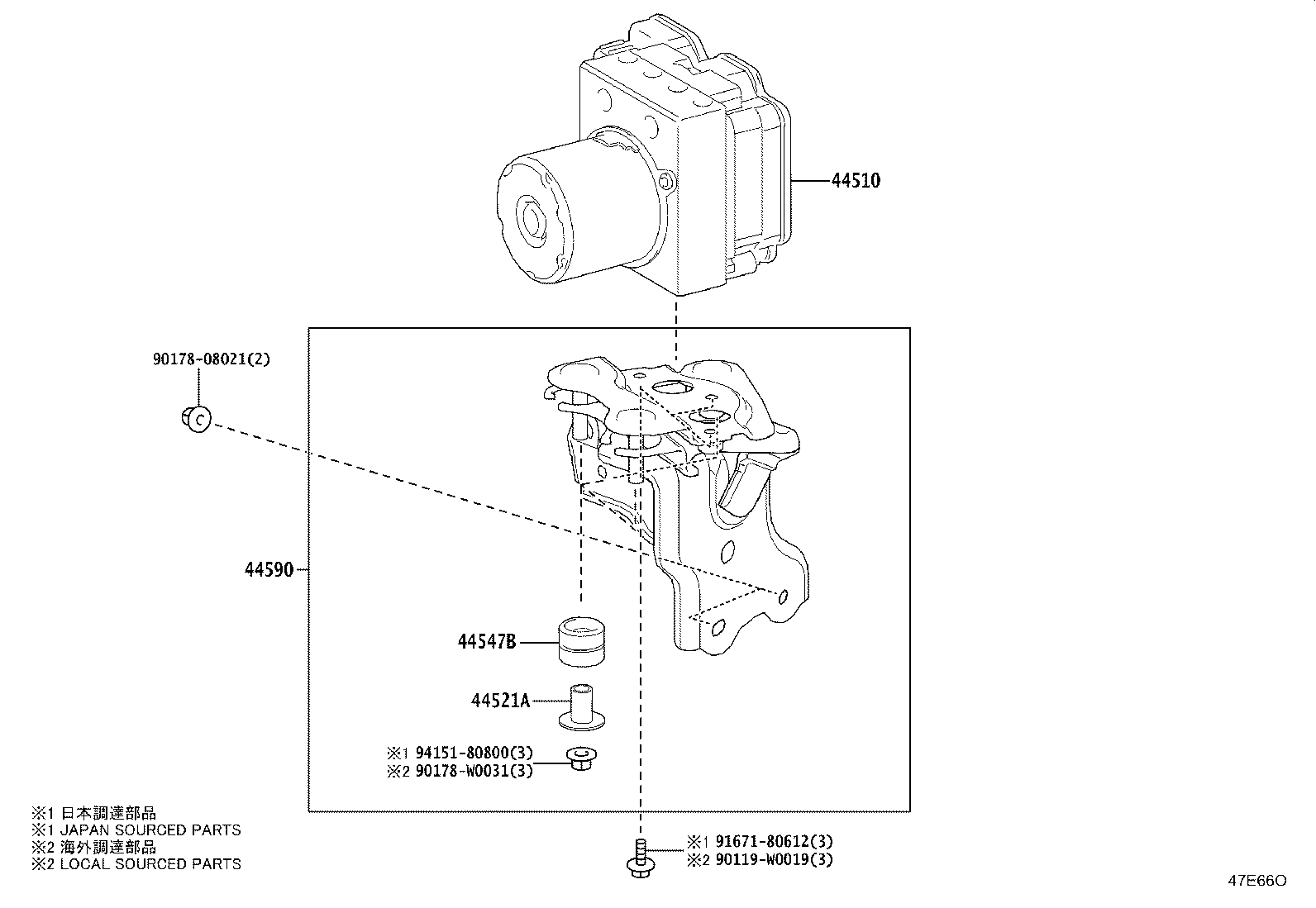Exploded illustration 47E66O