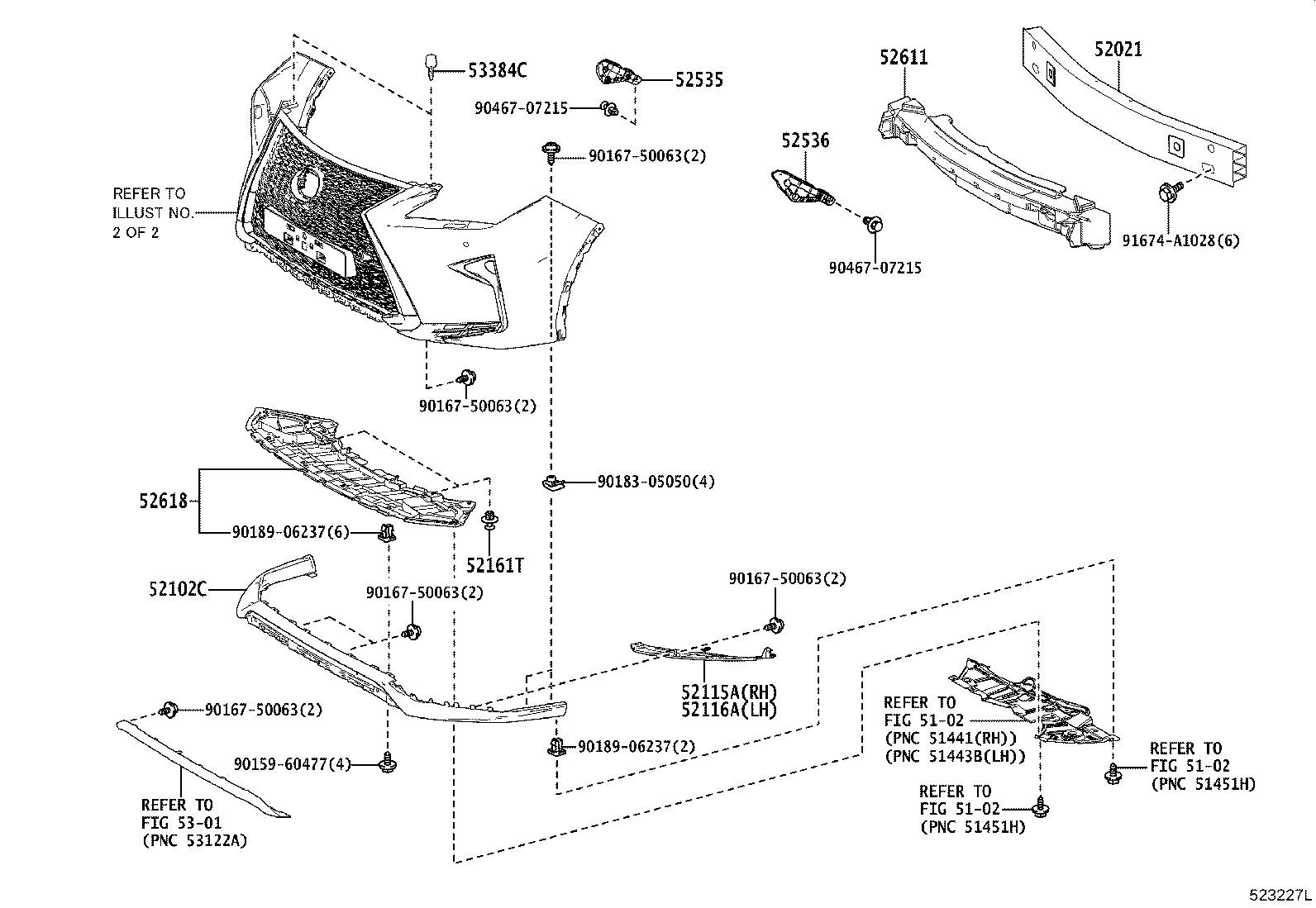 Exploded illustration 523227L