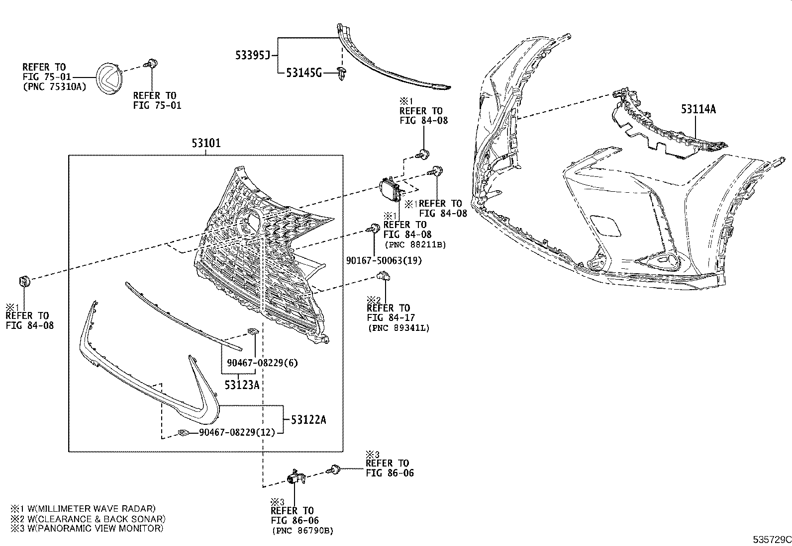 Exploded illustration 535729C