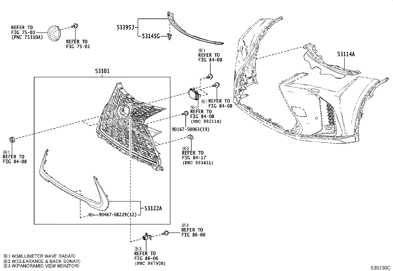 Exploded illustration 535730C