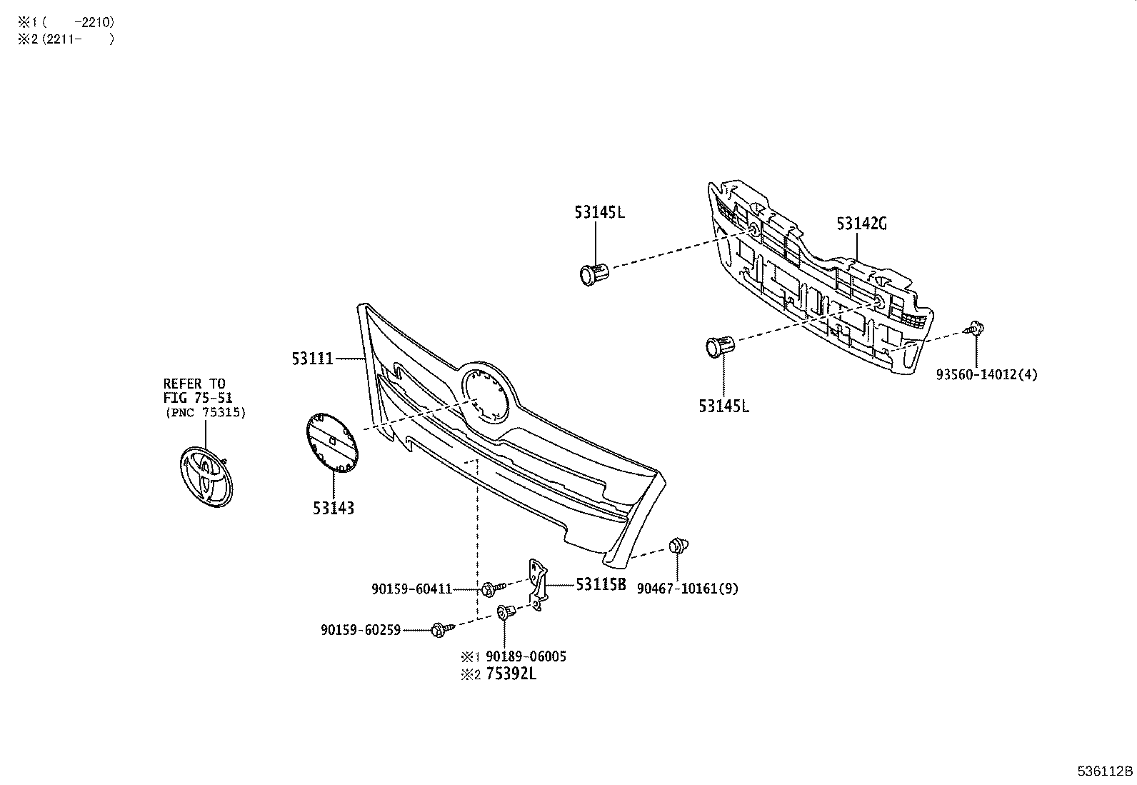 Exploded illustration 536112B