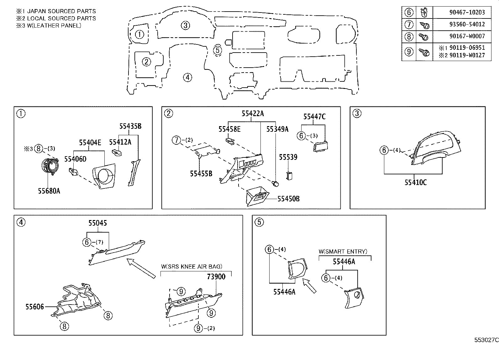 Exploded illustration 553027C