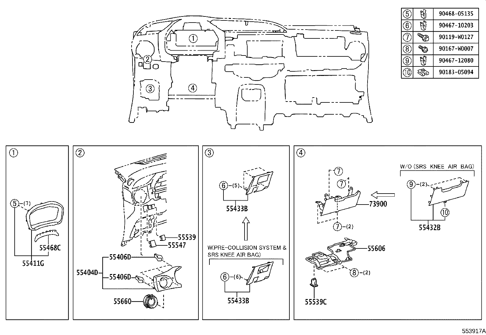 Exploded illustration 553917A