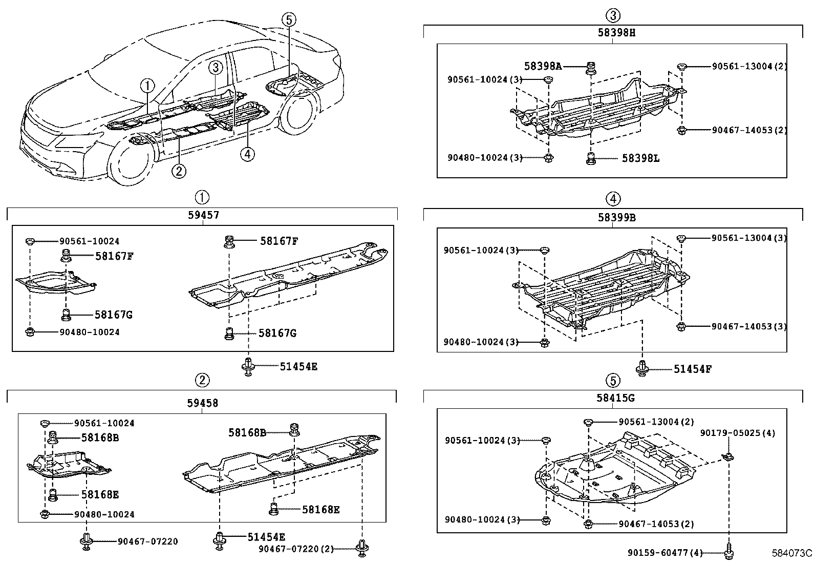 Exploded illustration 584073C