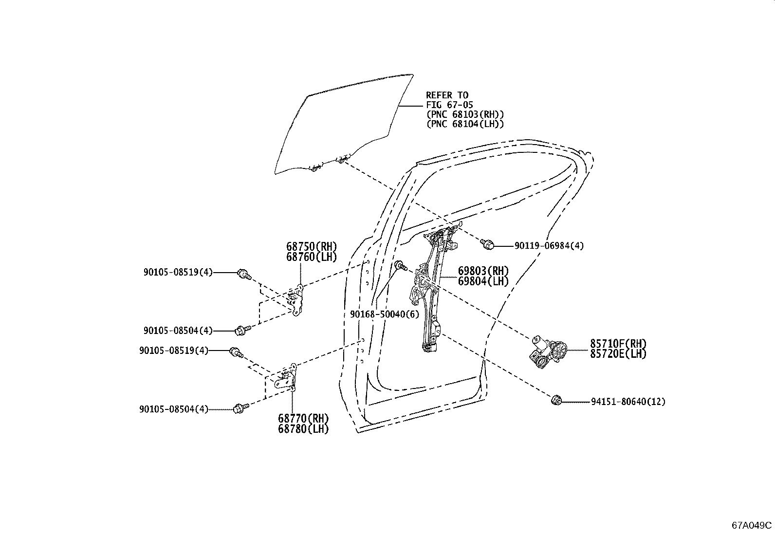 Exploded illustration 67A049C