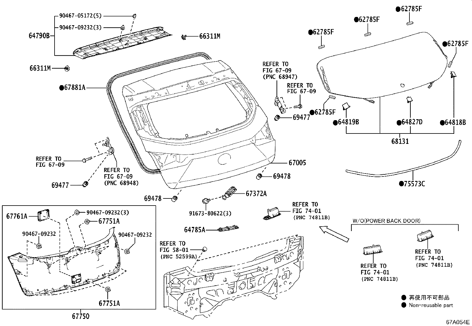 Exploded illustration 67A054E