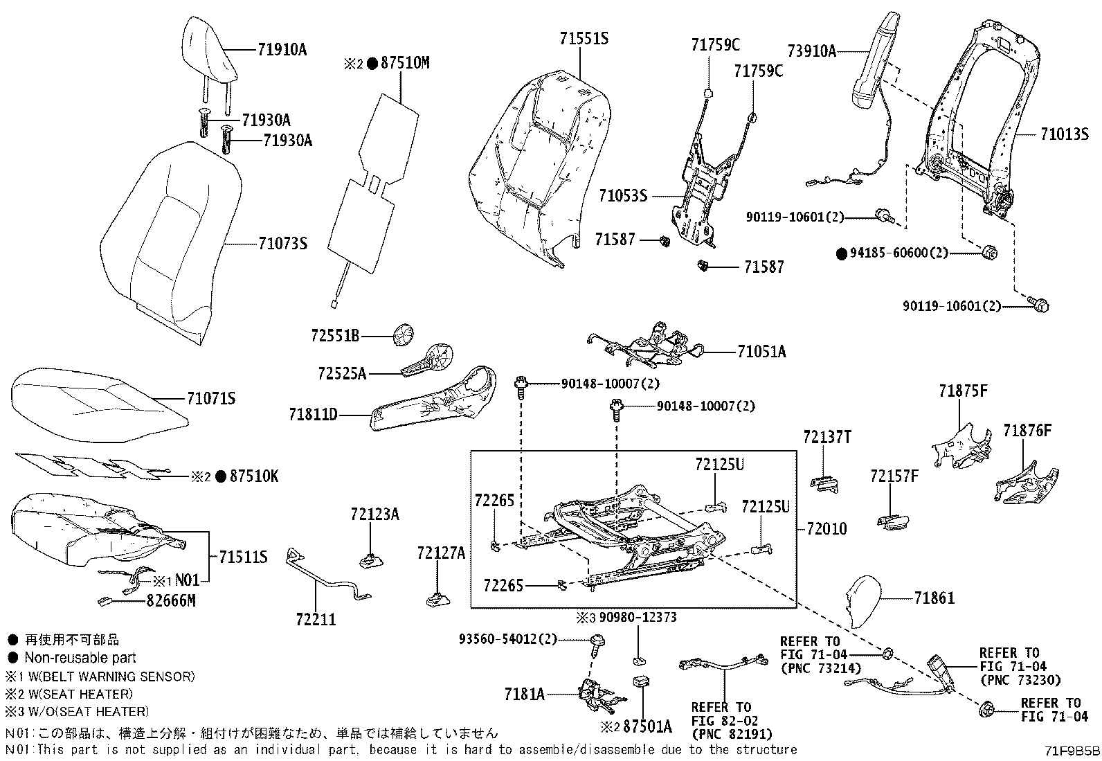 Exploded illustration 71F9B5B