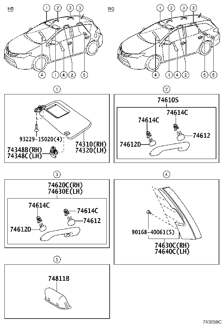 Exploded illustration 743658C