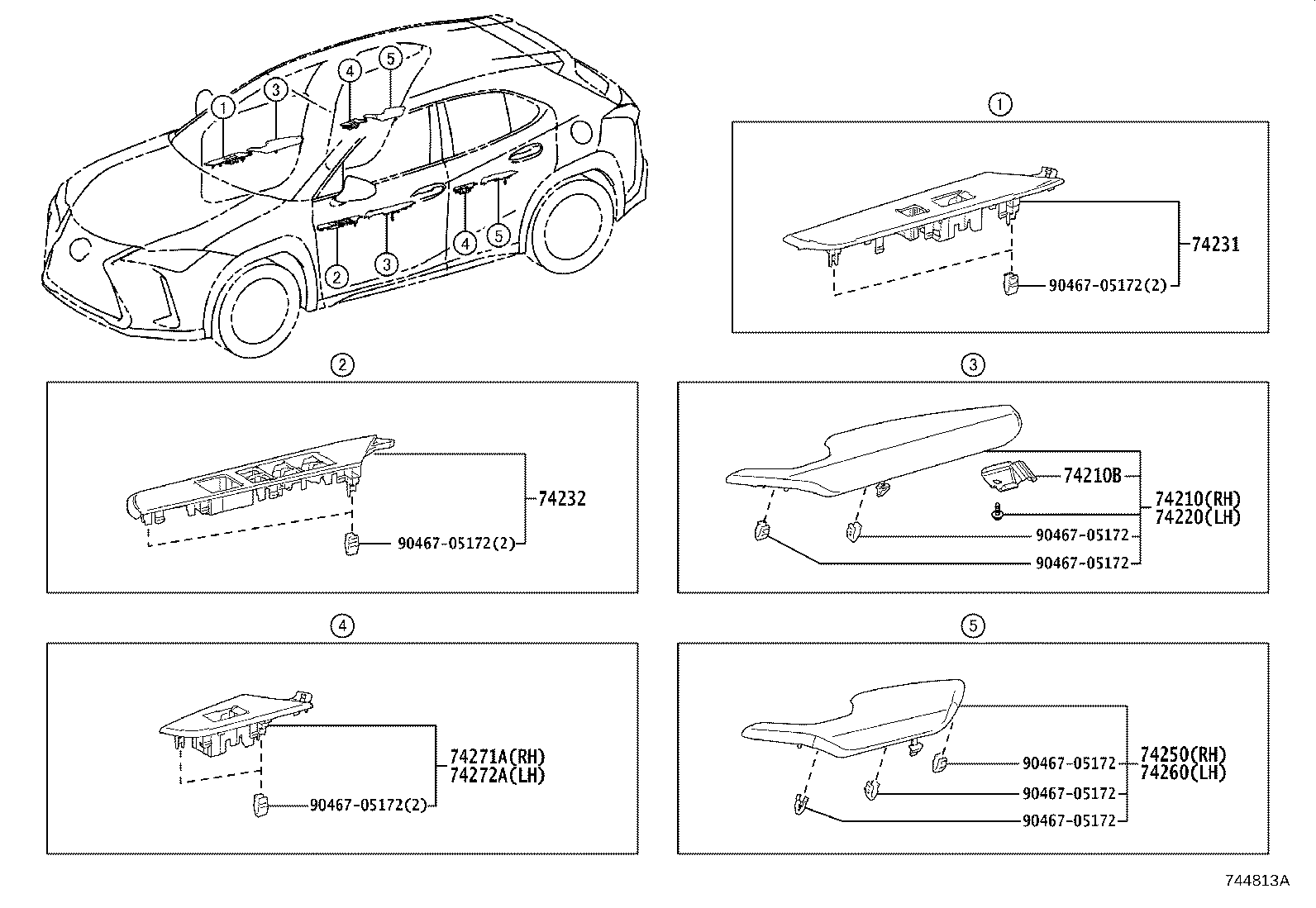 Exploded illustration 744813A