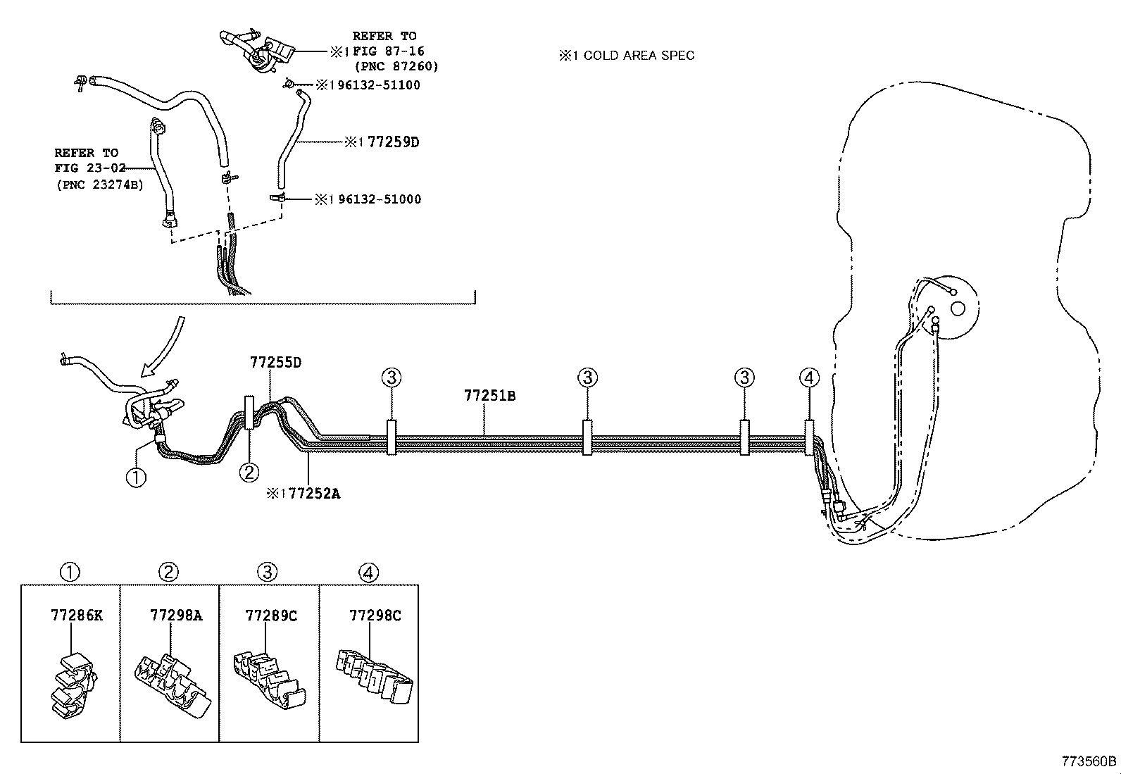 Exploded illustration 773560B