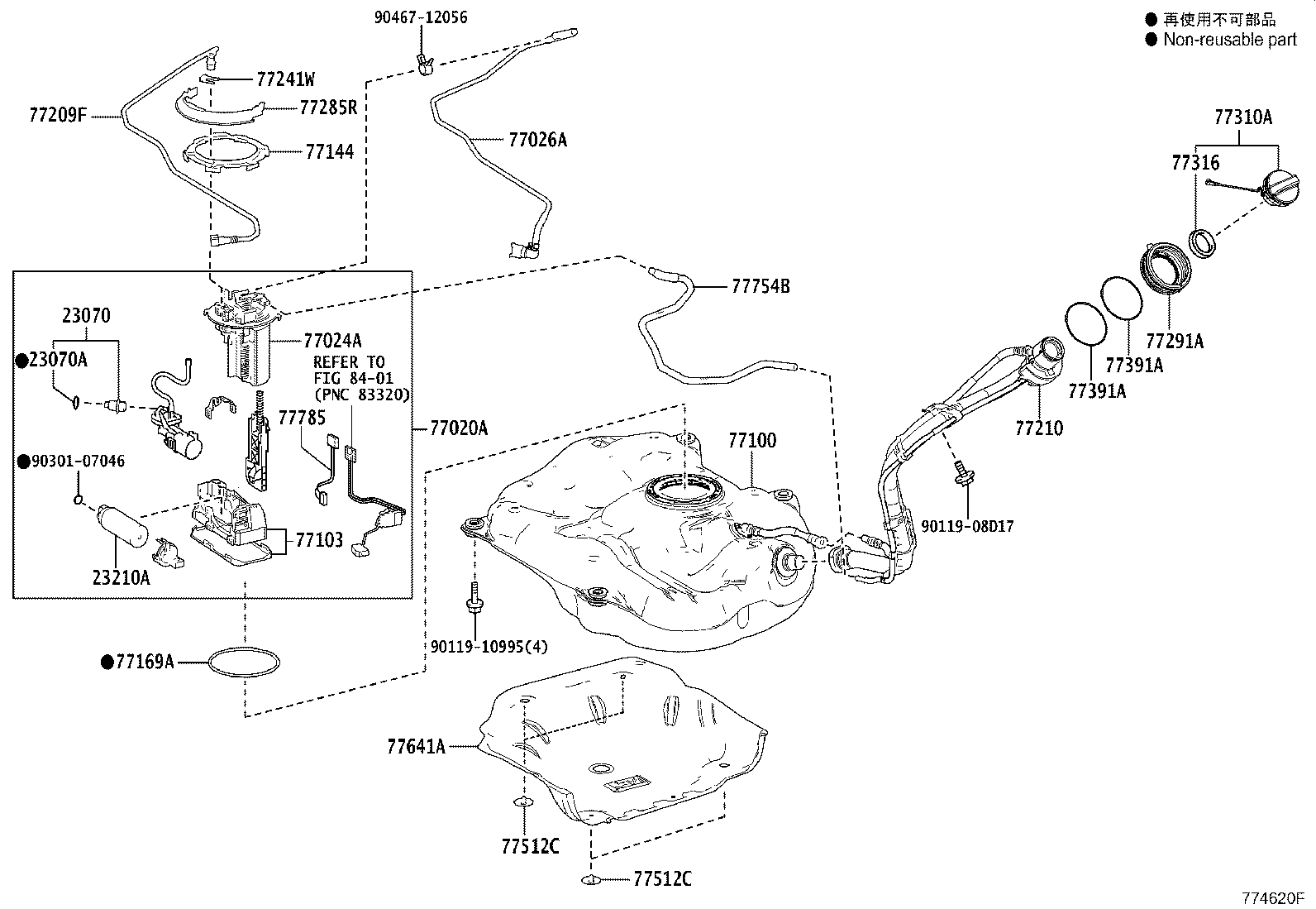 Exploded illustration 774620F
