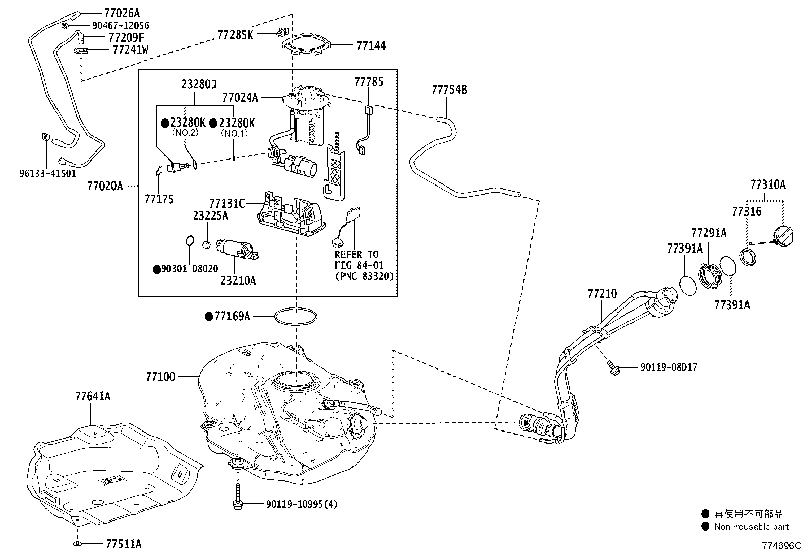 Exploded illustration 774696C