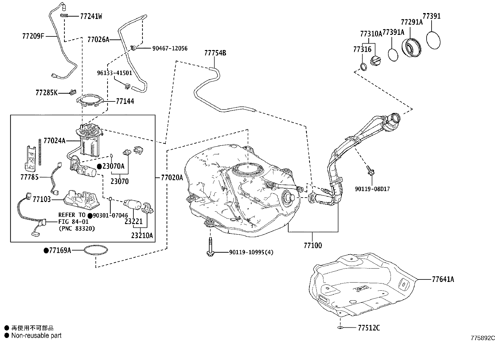 Exploded illustration 775892C