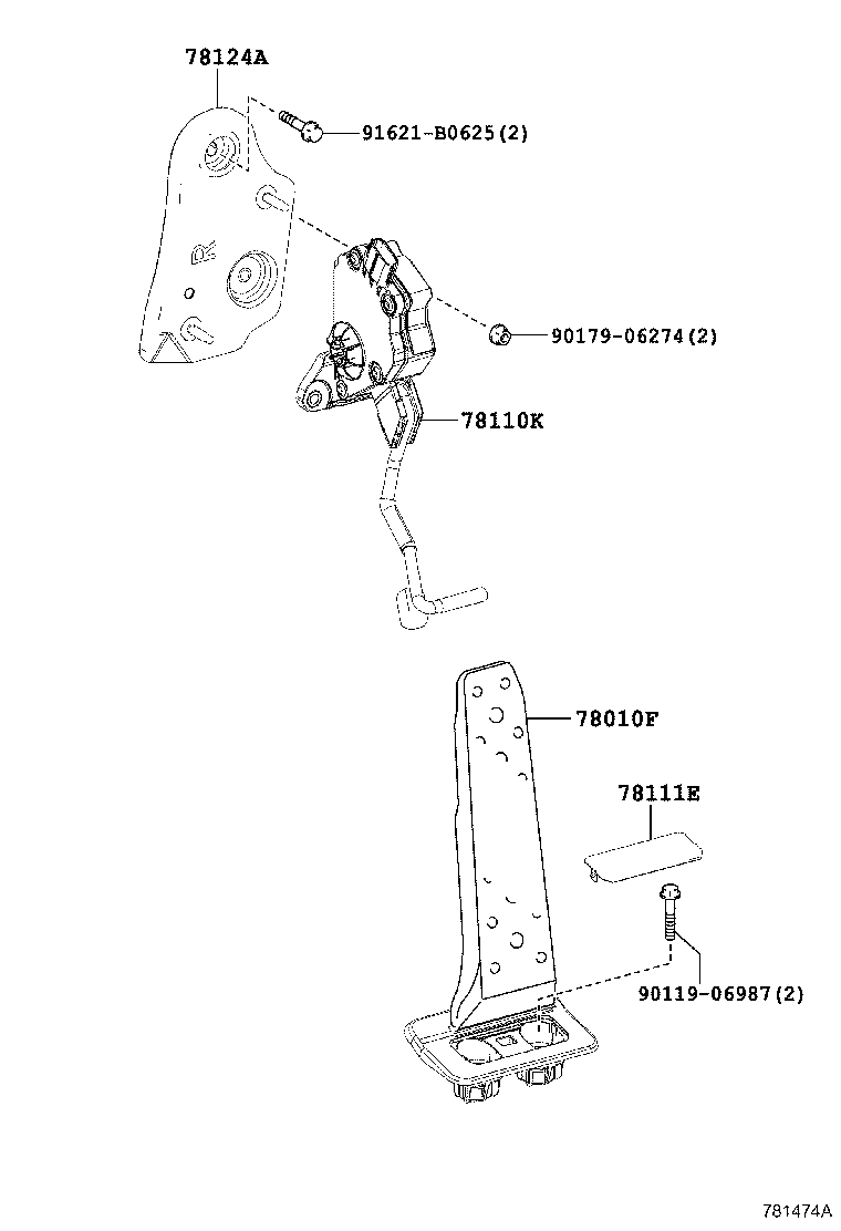 Exploded illustration 781474A