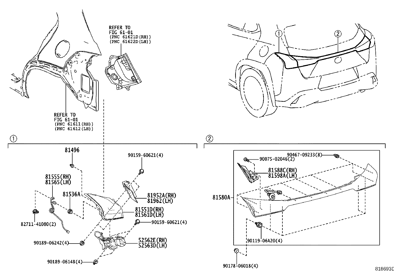 Exploded illustration 818693D