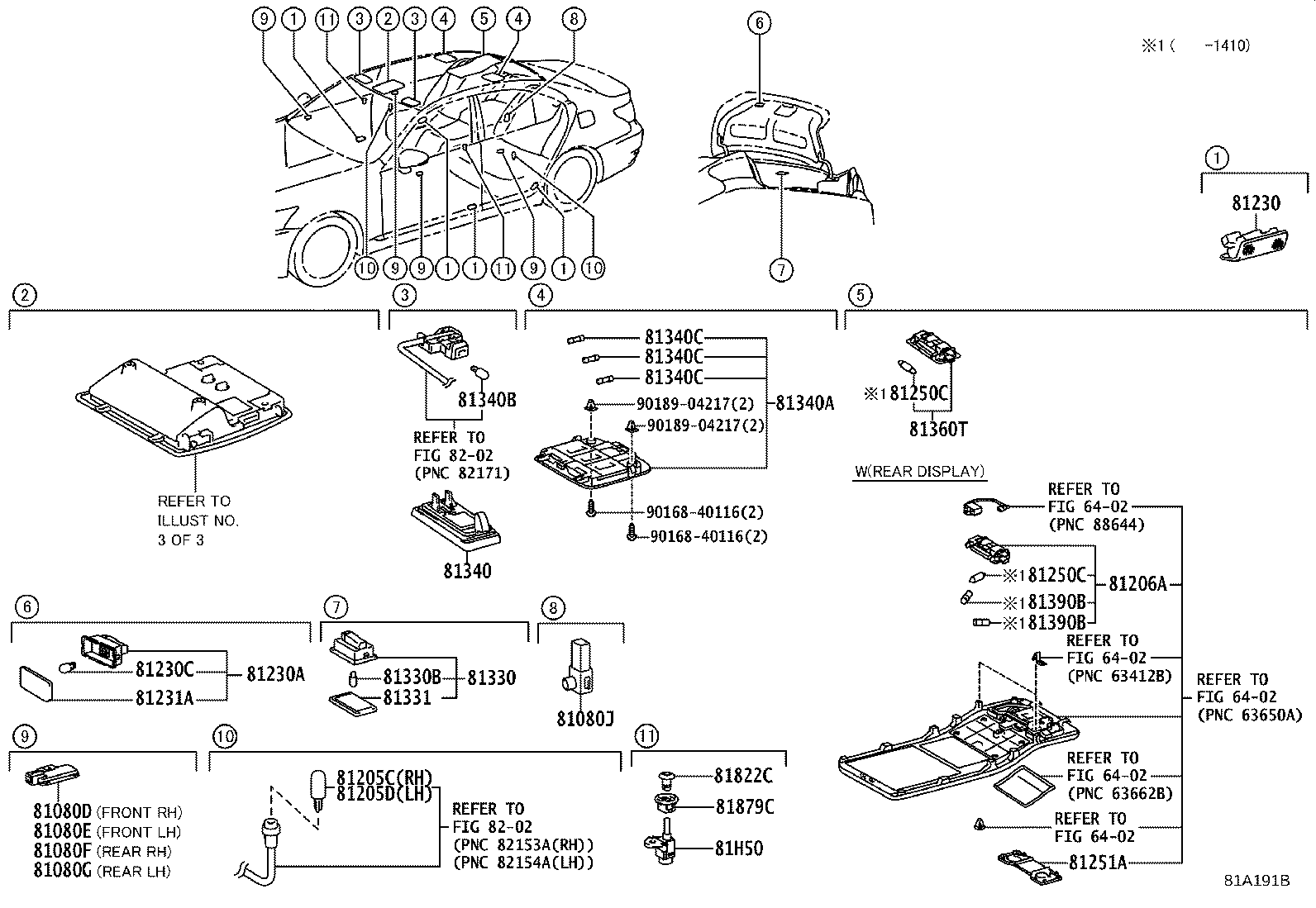 Exploded illustration 81A191B