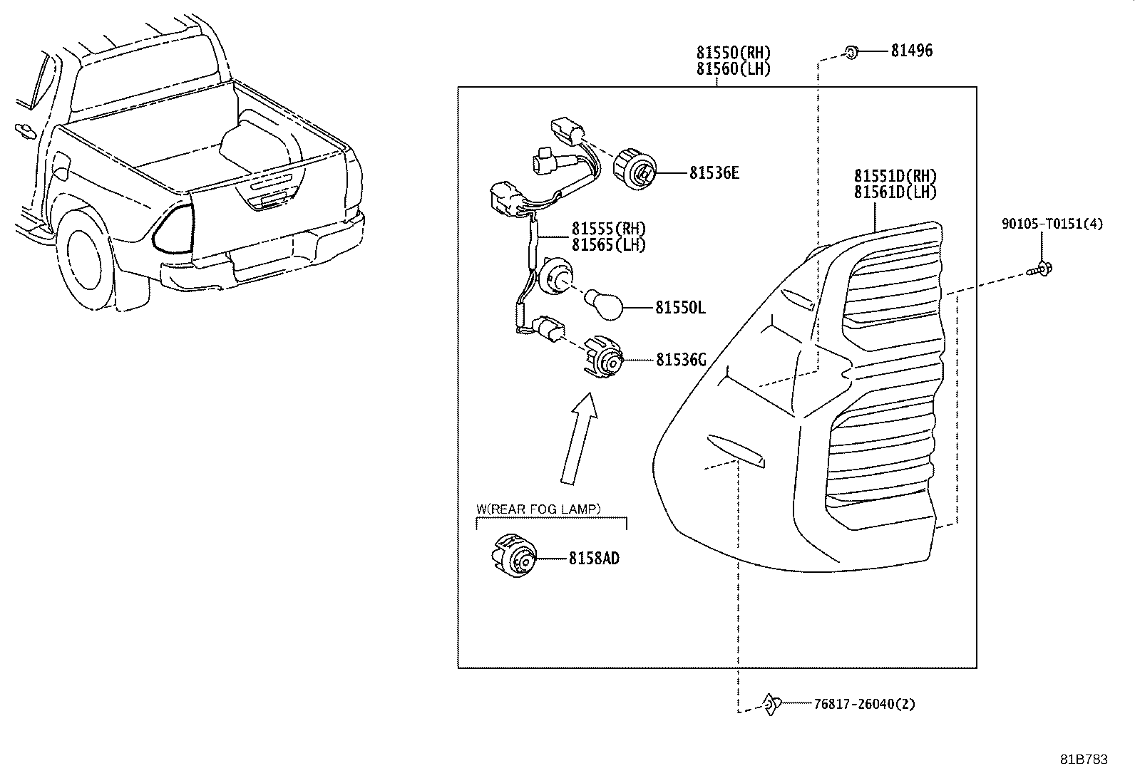 Exploded illustration 81B783