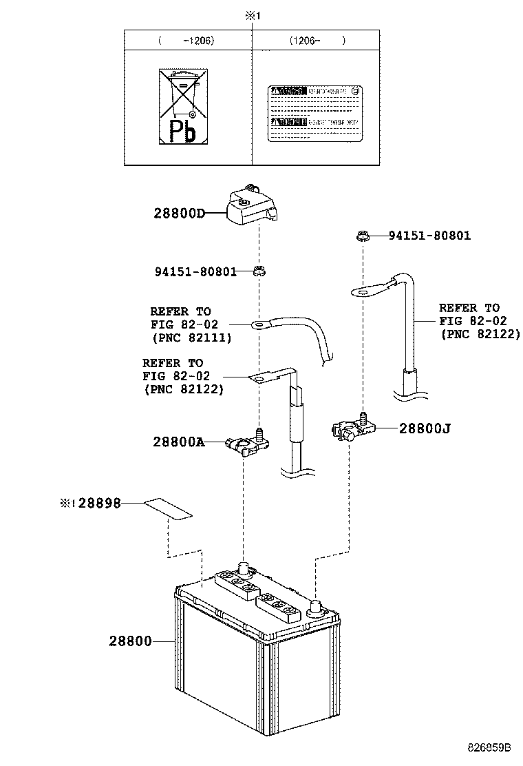 Exploded illustration 826859B