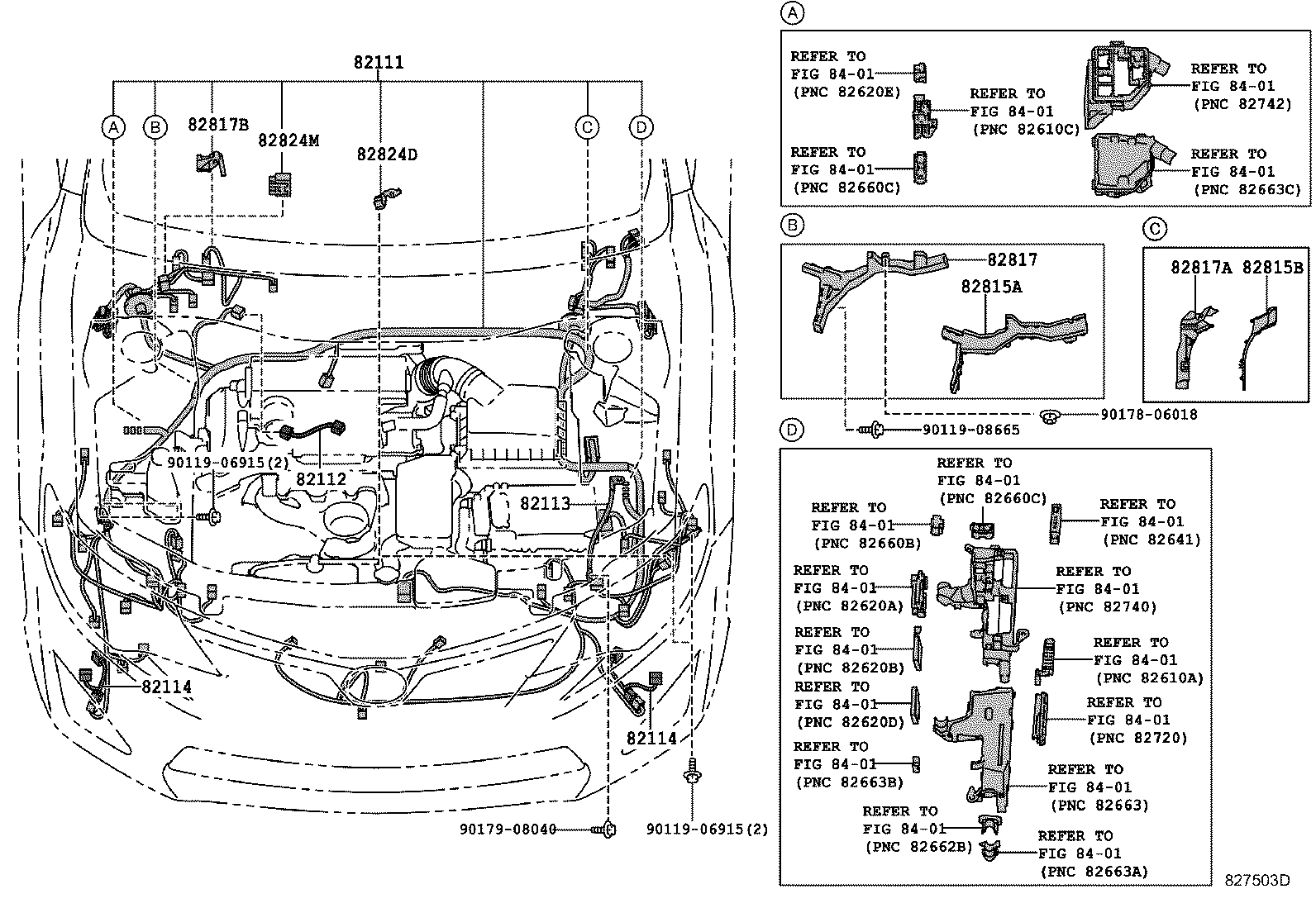 Exploded illustration 827503D