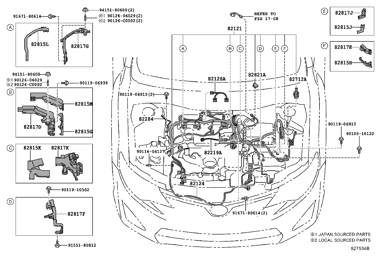 Exploded illustration 827534B