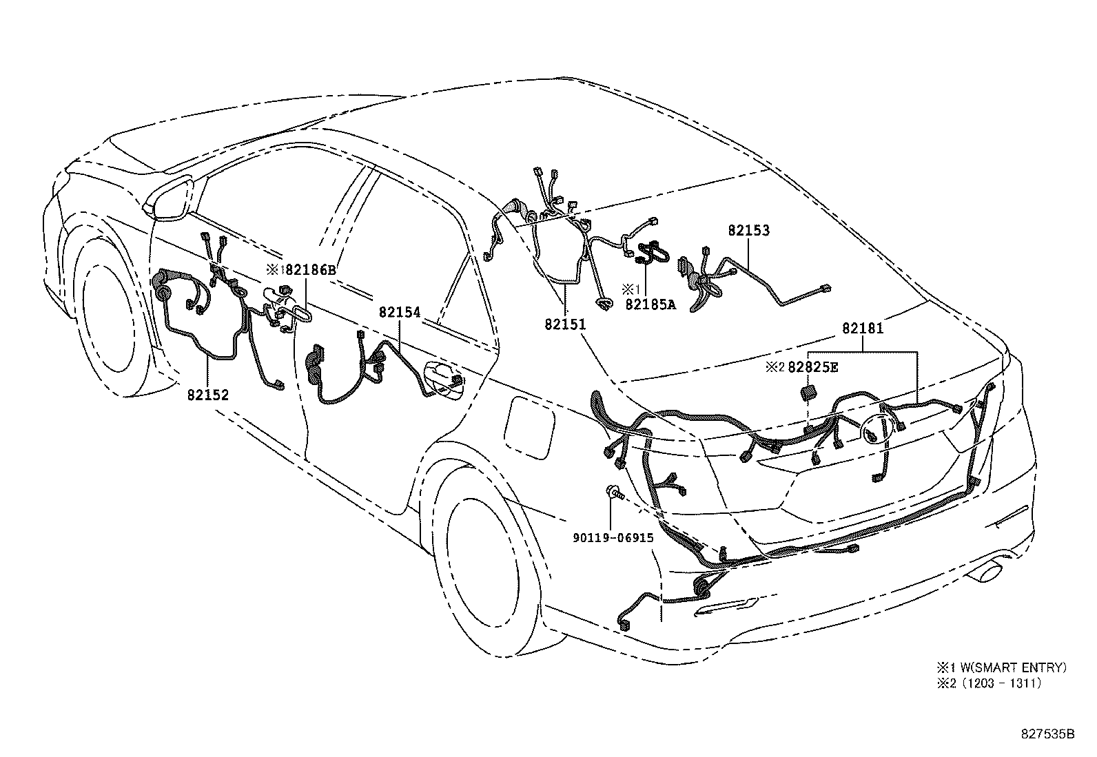 Exploded illustration 827535B