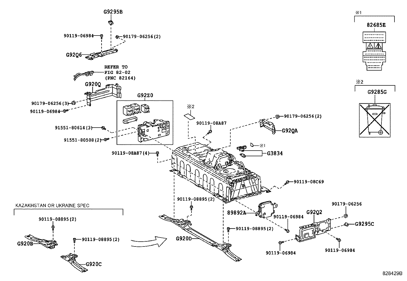 Exploded illustration 828429B