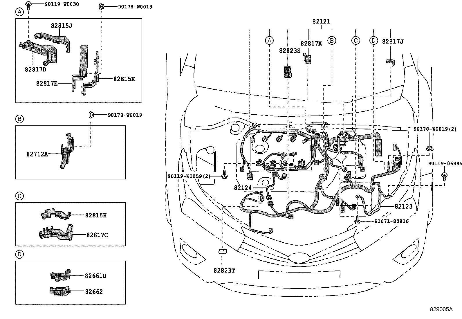 Exploded illustration 829005A