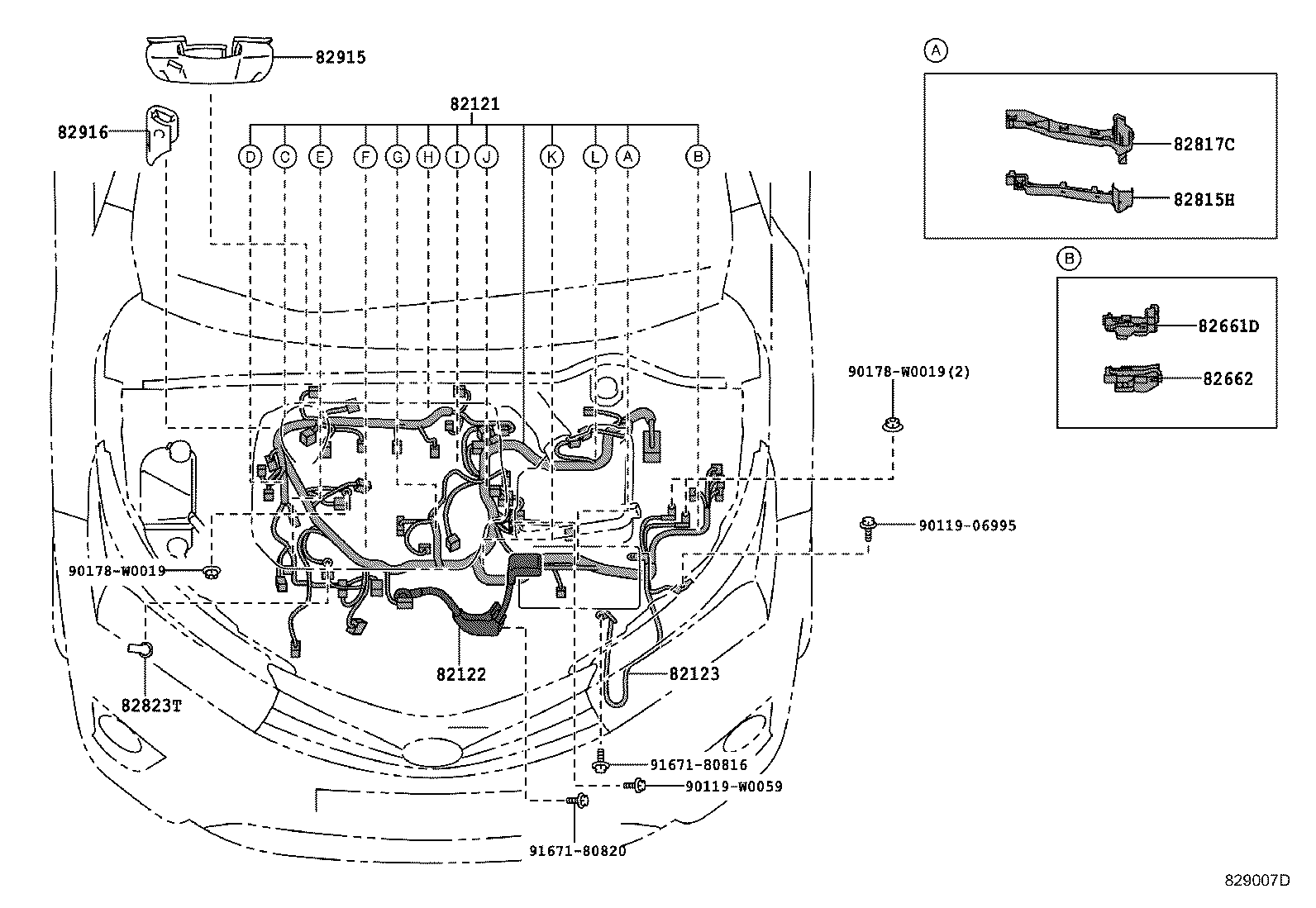 Exploded illustration 829007D