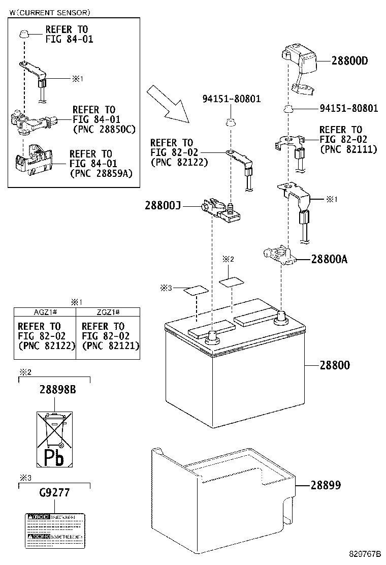 Exploded illustration 829767B
