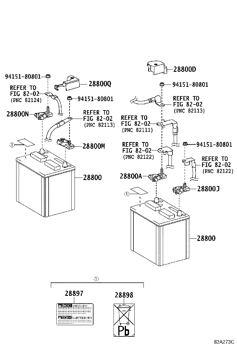 Exploded illustration 82A273C