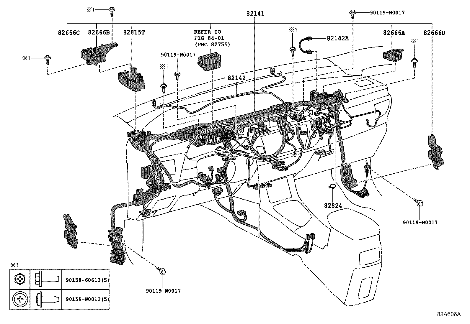 Exploded illustration 82A606A