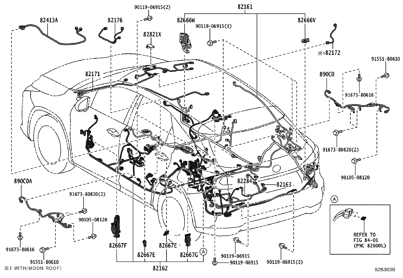 Exploded illustration 82B383B